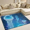 thumbnail image 2 of Coolnut Lightweight Carpet Mats, 5'3" x 4' Area Soft Rugs, Floor Mat Rug Home Decoration for Kids Room Living Room, 63"x 48" Magic Jellyfish, 2 of 6