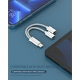 thumbnail image 5 of Lightning Headphone Jack Adapter(2in1)for iPhone 14 13 12 Pro Max Aux Audio Charger Cable Splitter for Apple MFi Certified Dual Lighting Charging Earphone Dongle for iPad Phone Charge Music Connector, 5 of 7
