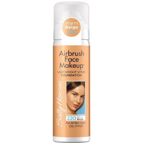 Sally Hansen Airbrush Face Makeup Foundation, Warm Beige, 1 oz