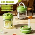 thumbnail image 2 of Ice Cube Bottle, 3 In 1 Leakproof Frozen Cup with Straw, Detachable Ice Tray for Home and Outdoor Use, 2 of 9
