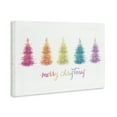 thumbnail image 4 of Stupell Industries Rainbow Christmas Trees Holiday Painting Gallery Wrapped Canvas Art Print Wall Art, 24 x 16, 4 of 8