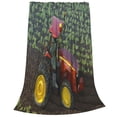 thumbnail image 2 of Salouo farm tractor Print Bed Blankets, Flannel Blanket Comfortable Air Conditioning Blanket Lightweight Blanket for Sofa Bed Travel & Couch-60"x50", 2 of 7