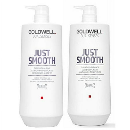Goldwell Dualsenses Just Smooth Taming Shampoo & Conditioner Liter DUO 33.8 oz