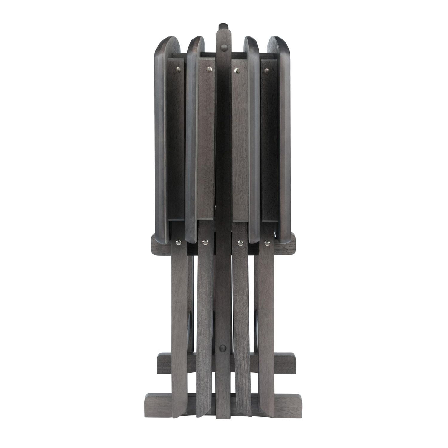 Winsome Dorian 5-Pc Snack Table Set, Oyster Gray