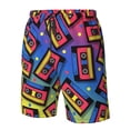 thumbnail image 4 of Saiise Vintage Audio Cassettes Print Men's Swim Trunks Hawaiian Bathing Suit Swimsuits Beach Shorts with Pockets-3X-Large, 4 of 6