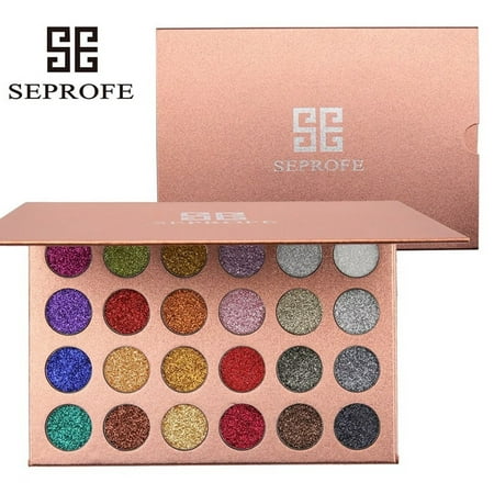 24 Colors Mineral Pressed Glitter Eyeshadow Palette Professional Highly
