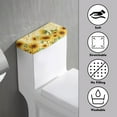 thumbnail image 3 of ZIATUBLE Sunflower Music Toilet Tank Top Cover Elastic Toilet Mat Protective Cover Pack of 2 Machine Washable Toilet Tank Lid Covers for Bathroom Standard Toilet Tank Cover Bathroom Decor, 3 of 5