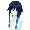 thumbnail image 2 of Blue Short Wig and 2 Ponytail Wigs for Cosplay Venti Wigs Halloween Costume Party Wigs Blue -, 2 of 4