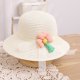 thumbnail image 3 of 56-58 cm circunferencia del sombrero protector solar femenino sombrero de paja y bolsa de paja conjunto con cuerda a prueba de viento lindo sombrero protector solar de salida, 3 of 5