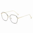 thumbnail image 2 of Lightweight Silver Metal Eyeglasses, Polygon Frame, Anti Blue Light Fashion Eyewear for Men Women, 2 of 6