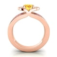 thumbnail image 4 of 2.35 Ct Oval Cut Citrine & Amethyst Gemstone Wonderful Engagement Ring for Women Solid 14K Rose Gold Size 3.5 by Diamond-Capitals, 4 of 8