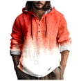 thumbnail image 1 of Wyzesi Maternity Shirts for Men Male Printed Theme Casual Round Neck Button Bloodstain Pattern Plus Size Shirt Print Solid Color Hoodie Sweatshirt Yellow Shirt with Green Sleeves Adult, 1 of 5