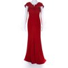 Badgley Mischka Womens Off Shoulder V-Neck Gown Red Size 4