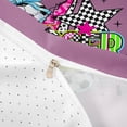 thumbnail image 4 of Erosebridal Colorful Plaid Grid Duvet Cover Set,Football Soccer Sport Shoe Bedding Full For Kids,Reversible 3 Pieces,No Comforter, 4 of 6