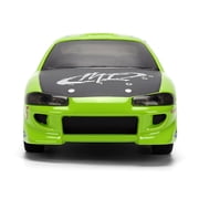 Brian's Mitsubishi Eclipse Green with Graphics (Damaged Version) The Fast and the Furious 2001 1/32 Diecast Model Car by Jada