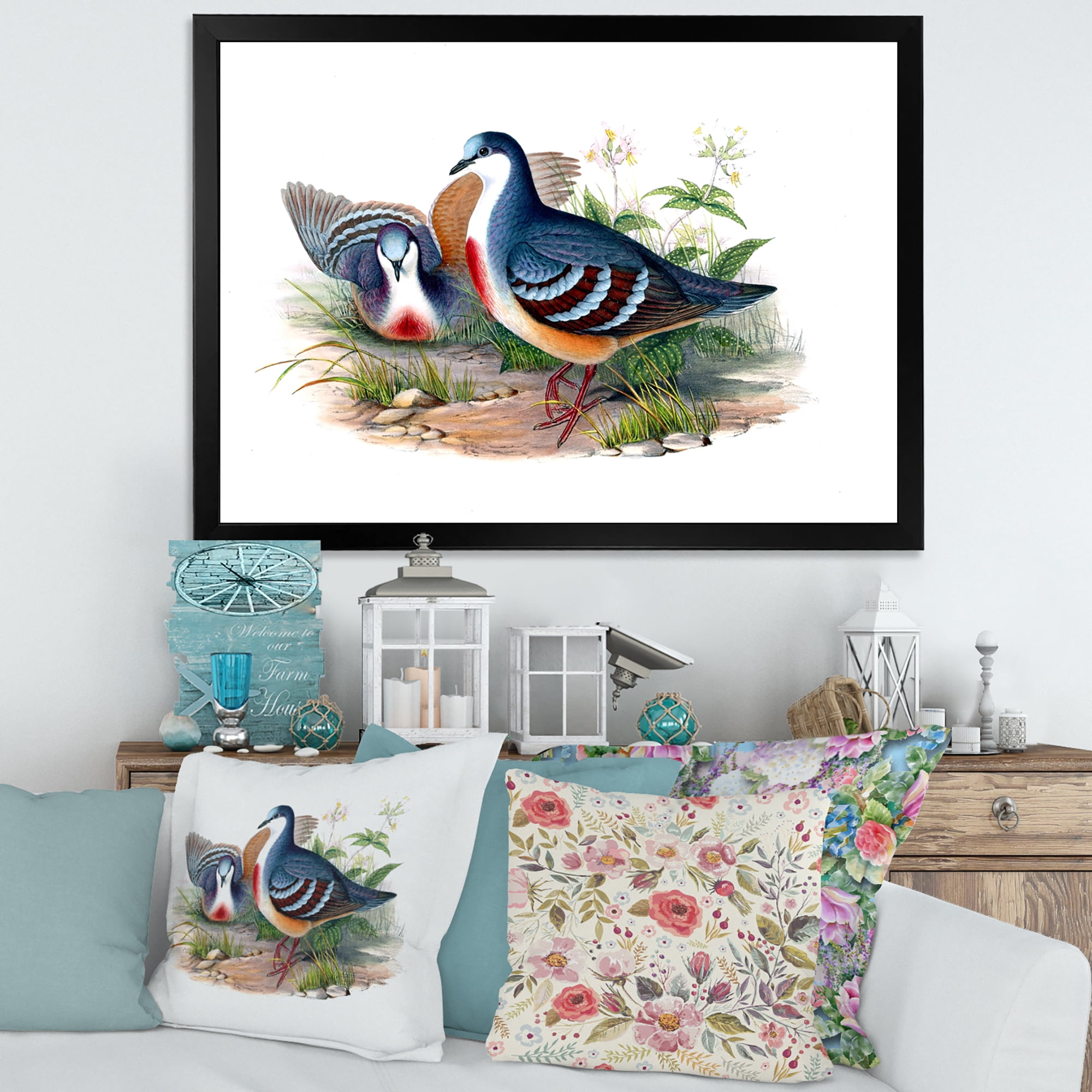 Designart 'Ancient Birds In The Wild IV' Traditional Framed Art Print