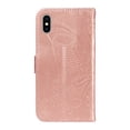thumbnail image 3 of SaniMore Wallet Case for iPhone Xs Max, PU Leather Embossed Butterfly Flip Folio Cover Card Holder [Kickstand][Wrist Strap] All Arpund Protective Shockproof Shell for iPhone Xs Max(2018), Rosegold, 3 of 18
