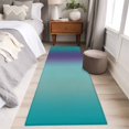 thumbnail image 5 of 2x6 Washable Runner Rug, Gradient Green Purple Non-Slip Hallway Runner for Entryway Kitchen Bedroom, Modern Abstract Minimalist Teal Ocean Beach Indoor Carpet Runner Floor Mat, 5 of 9