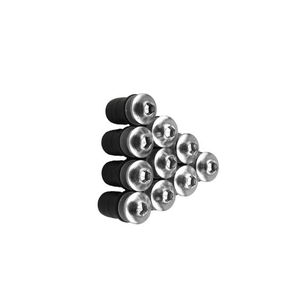 Riwesomey 10 tuercas universales para parabrisas M5x16mm pernos para parabrisas de motocicleta Kit surtido accesorios de reparación de Accesorios para motos Plata