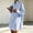Blue, variant on Women's V Neck Casual Shirt Dress | Collar Button Down Loose Long Sleeve Mini Dresses(Blue,XXL)