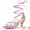 Multicolour, variant on Allegra K Women's Lace Up Strappy Tie Dye Kitten Heels Sandals Cyan (Size 6)