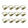 thumbnail image 2 of Cateissary 12 Pieces Hotel Napkin Ring Wedding Metal Accessories Ornament Party Towel Room Table Dining Napkins Decoration Type2 NO2, 2 of 6