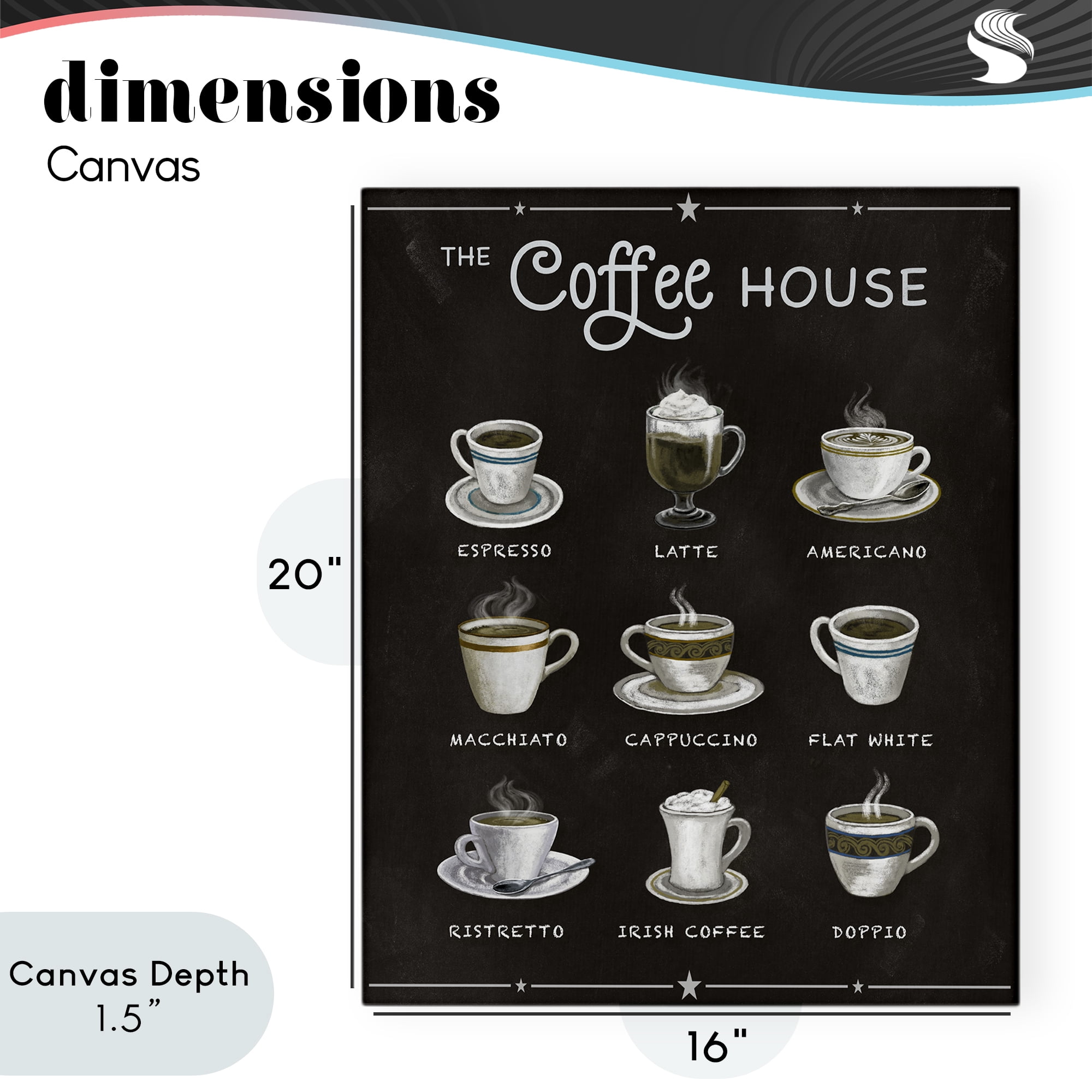 Stupell Industries The Coffee House Menu Canvas Wall Art, design by Conrad Knutsen