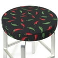 thumbnail image 4 of Bar Stool Covers Round, Bell Pepper Red Bar Stool Cushion Covers Seat Cushion With Elastic Bands, Chairs Covers For Kitchen Dining Room 12-14 Inch, 4 of 7