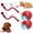 Red*2, variant on 2026 New Tinyfetch Dog Toy, Tiny Fetch Motion Dog Toy 2.0, Interactive Fast Moving Ball with Birdsong, 360° Smart Automatic Rolling Electric Dogs Ball Toys with Rope for Dogs Cat Indoor Play