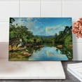 thumbnail image 2 of East Cutting Board, View of the Tropical Jungle River at the Beach of Masoala National Park in Madagascar, Decorative Tempered Glass Cutting and Serving Board, Small Size, Multicolor, by Ambesonne, 2 of 5