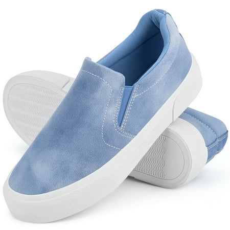 JENN ARDOR Women s Fashion Sneakers Classic Slip on Flat Shoes Comfortable Casual Walking Shoes Non-slip