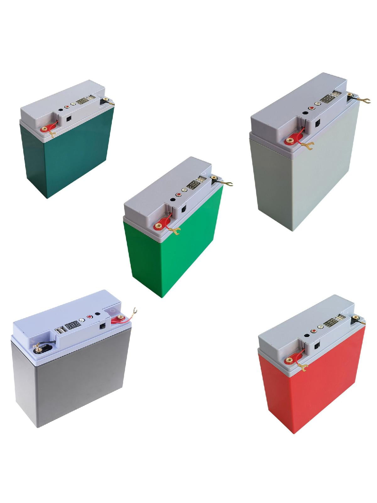 Battery Charging Case Power Banks Box with 2 USB Output Charging 12V 17A Rechargeable Battery Case Replacement