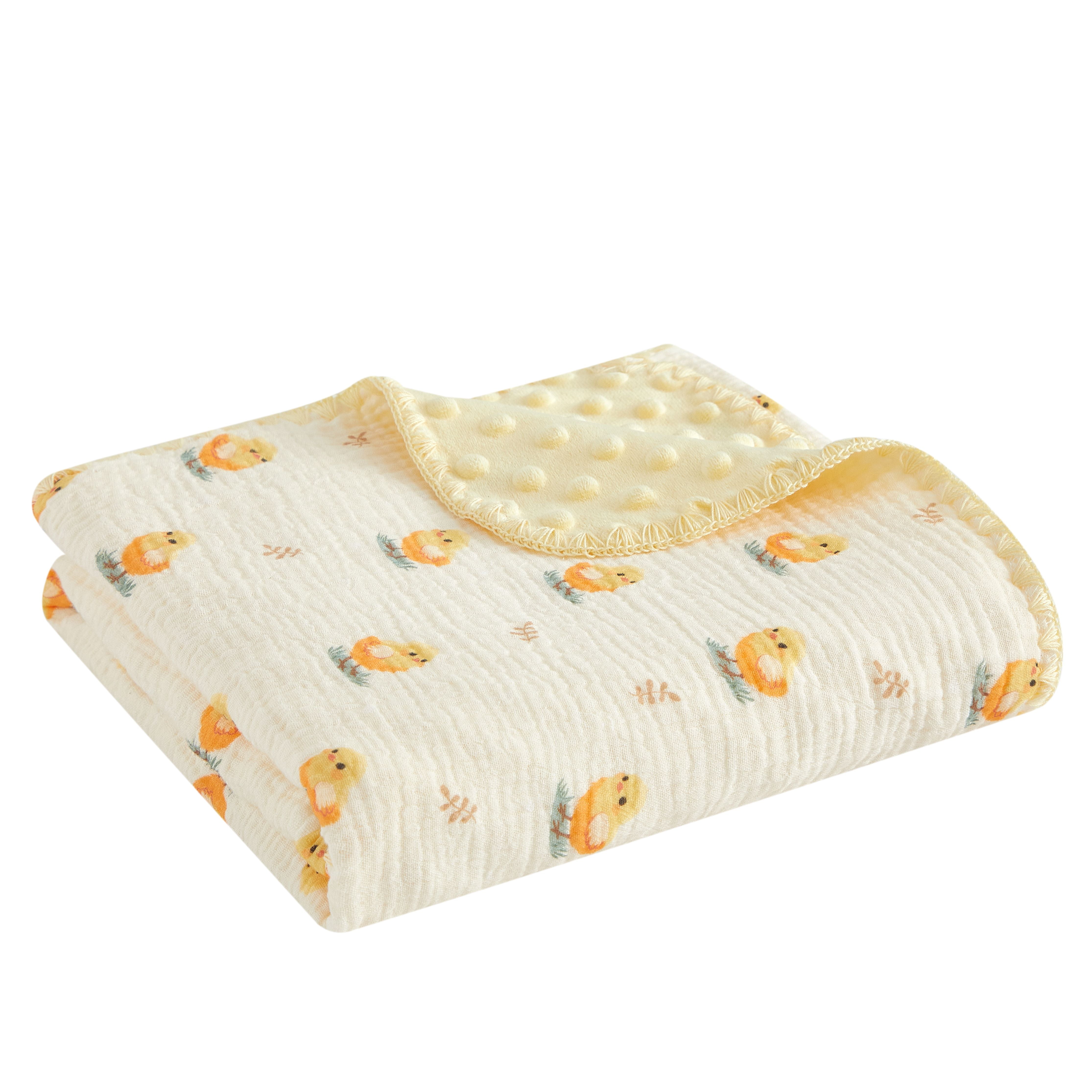 Little Nest Duck Muslin Blanket with Lovey 30" x 40"