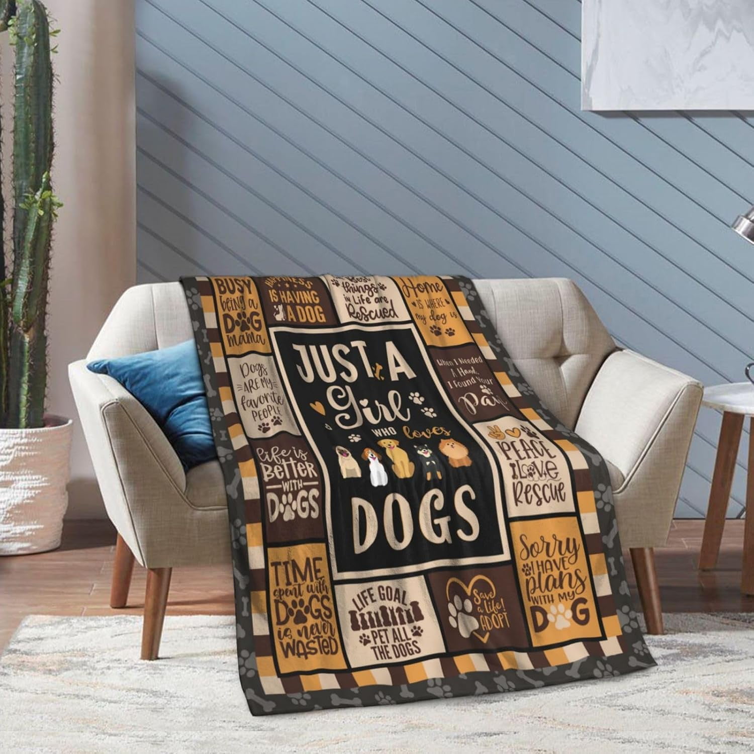 Christmas Dog Mom Gifts Blanket 60" x 50" - Xmas Gifts for Dog Lovers Women - Dog Mom Gift for Women for Christmas - Dog Owner Gift for Women - Dog Themed Gifts for Dog Moms - Dog Lover Gift