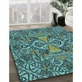 thumbnail image 3 of Ahgly Company Machine Washable Indoor Rectangle Transitional Dark Blue Grey Blue Area Rugs, 5' x 8', 3 of 7