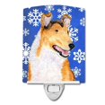 thumbnail image 1 of Carolines Treasures SS4608CNL Collie Smooth Winter Snowflakes Holiday Ceramic Night Light, 1 of 1