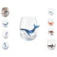 thumbnail image 2 of Artisanal Blue Ringed Octopus Glassware, 3D Ocean Octopus Drinking Glass with Sculpted Tentacles, Handcrafted Borosilicate Tumbler for Cocktails and Beverages, Coastal Home Decor(Whale), 2 of 8
