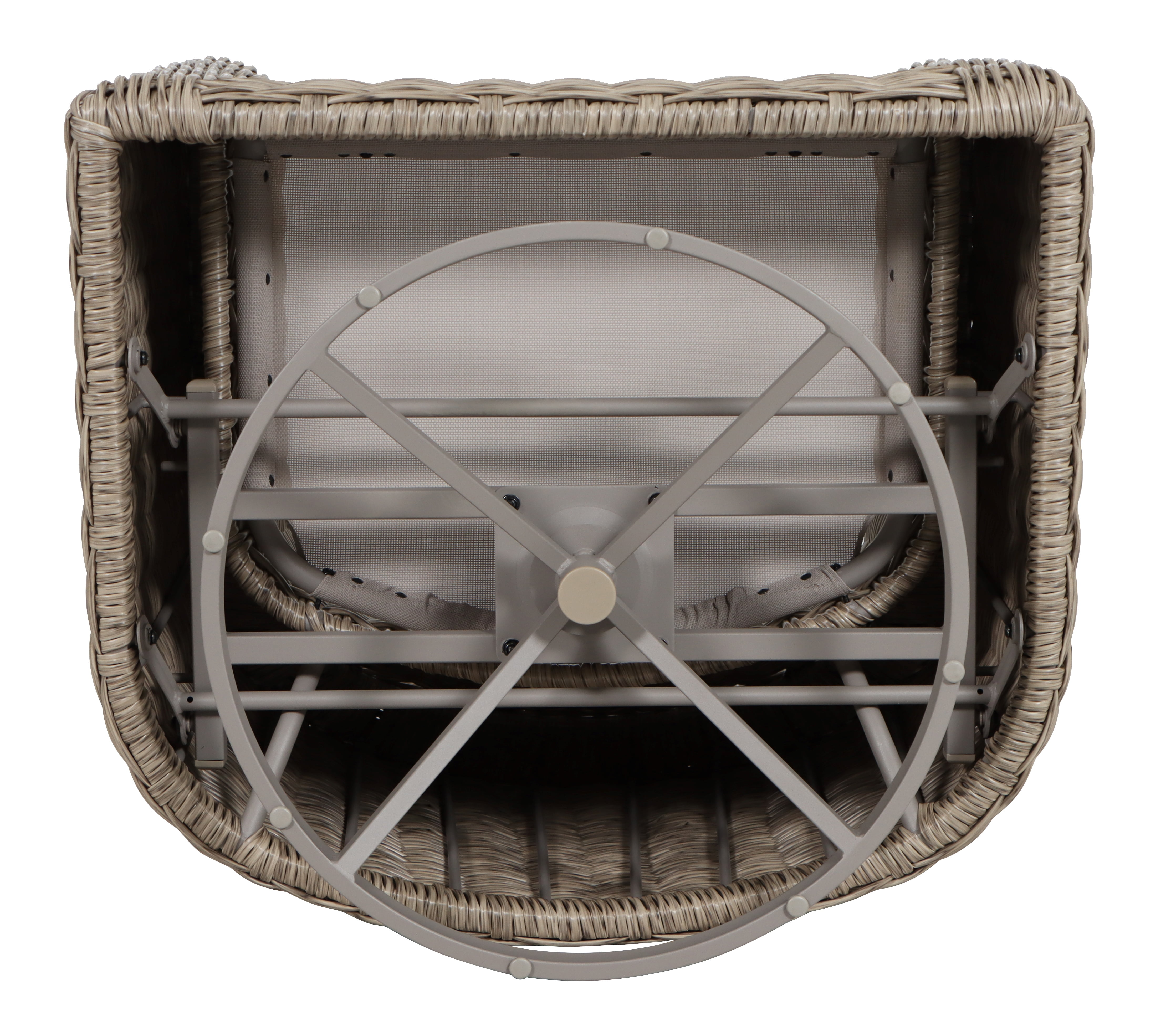 Better Homes & Gardens Bellamy Outdoor 1pk Swivel Glider Chair, Gray Wicker/Gray Cushion