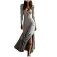 thumbnail image 3 of Zedker Dress for Women Formal Dresses Long Sleeve Fall Winter Wedding Guest Dresses for Women 2025 Elegant Classy Dress, 3 of 8