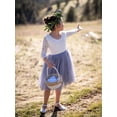 thumbnail image 7 of 2Bunnies Girls' 12M-10yr Peony Lace Straight Long Sleeve Knee Flower Girl Dress, 7 of 7