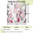 thumbnail image 2 of Pioneer Flower Floral Print Pattern Square Fitted Tablecloth with Elastic Edge,Square Table Cover,Washable Elastic Table Cover for Home Kitchen Party Decor 36"x36", 2 of 6
