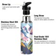 thumbnail image 3 of Yayeee 20oz Insulated Water Bottle Double Wall Stainless Steel with Flip Straw Lid, Abstract Mountain, 3 of 7