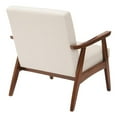 thumbnail image 3 of Davis Chair in Linen Beige fabric with Medium Espresso frame, 3 of 5