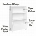 thumbnail image 5 of RiverRidge Kids 34in Playroom Bookshelf with Toy Organizer 2 Open Shelves and 2 Gray Bins, 5 of 7