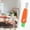 orange, variant on Multifunctional Cup Lid Brush, 3-in-1 Crevice Cleaner, Carrot Design, Rotating Head, Sealing Spatula, Hard Bristle, Easy Storage, Hanging Hole