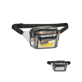 Gustave 2Pcs Clear Fanny Pack Stadium Approved Waterproof Waist Bag for Women Men Fashion Adjustable Transparent Belt Bags for Travel Sporting Event