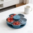 thumbnail image 2 of Snack Spinner,Divided Serving Tray That Spins,Divided Spin and Snack Serving Tray,Dips & Party Appetizers, RotatingSnack Box Container with Lid, 2 of 5