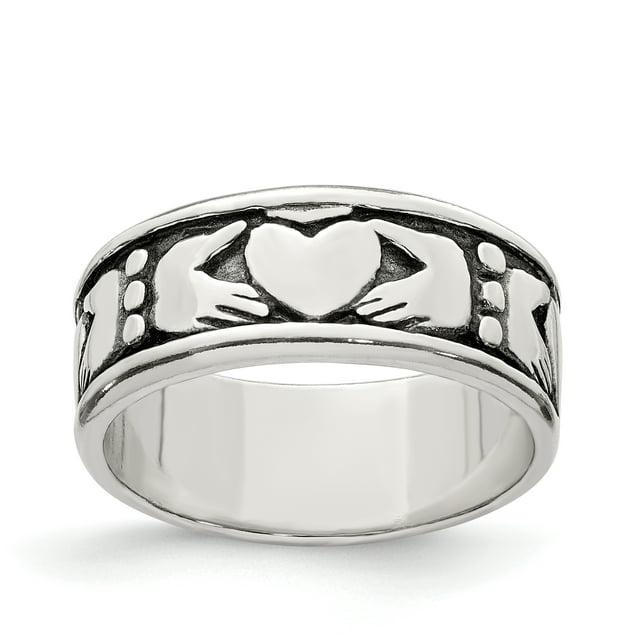 925 Sterling Silver Claddagh Design Ring