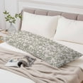 thumbnail image 4 of Spring Flowers Body Pillow Cover, Pillowcase Protectors with Zipper, Breathable Decorative Throw Pillow Case Cover, Farmhouse Sage Green Pastoral Floral Leaf Pillow Shams for Couch Sofa 20x54Inch, 4 of 8