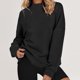 thumbnail image 5 of ICHUANYI Clearance Fashion Woman Long Sleeve Round Neck Solid Blouse Causal Pullover Pockets Tops(Black, XXL) ICHUANYI WER2023081513762, 5 of 9